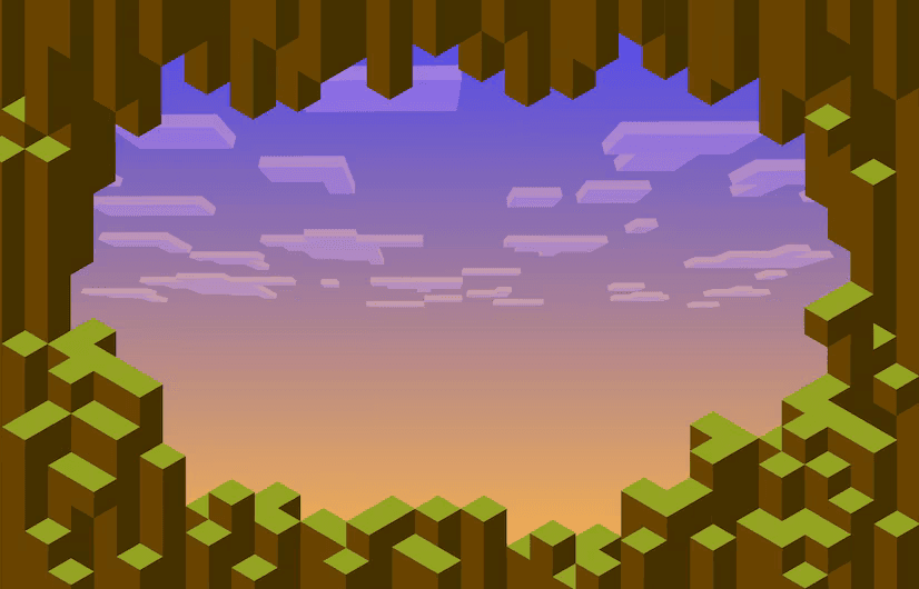 Minecraft pixel background